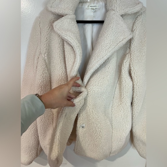 Sherpa Jacket Short Coat Size L - Picture 4 of 9